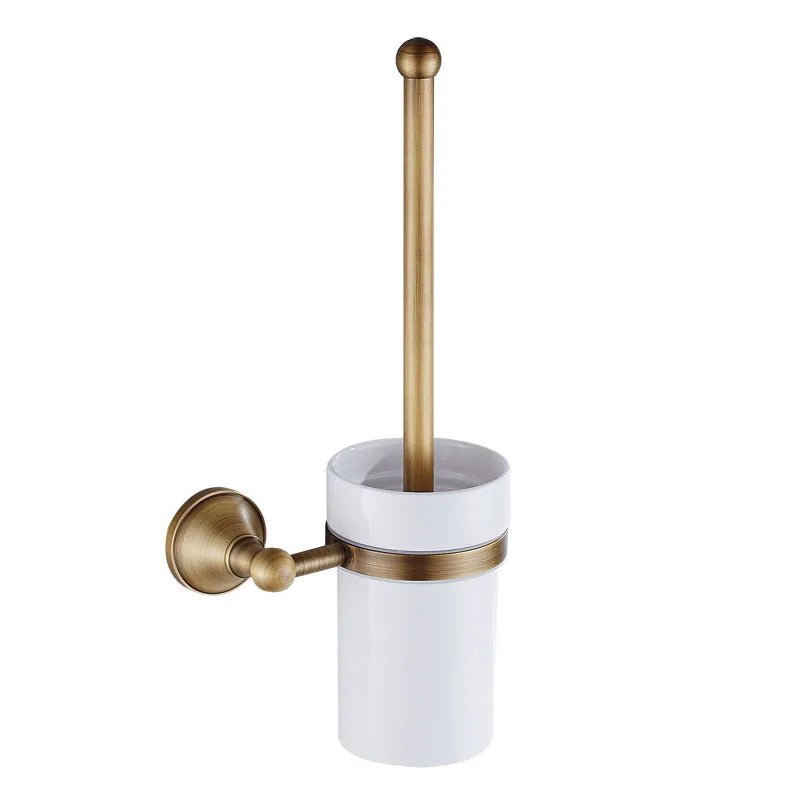 brosse wc or élégante support brillant moderne porte brosse céramique fixations