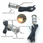 lumières led enterrées miniatures modernes 1w ip67 12v argent noires 36cm