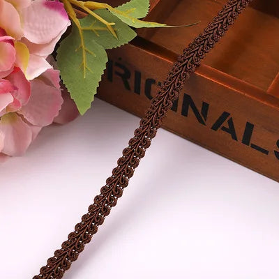 ruban decoratif dentelle violet beige bleu rose rouge orange classique 11mm polyester echangetable
