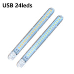 lampe led usb transparente moderne 24led 8led 3led blanc froid chaud 5v