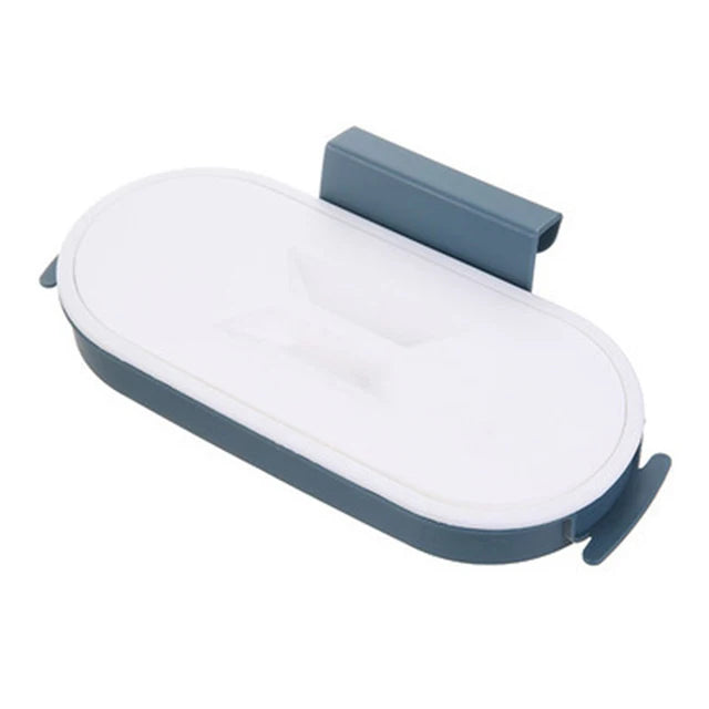 sac poubelle suspendu blanc gris clips utilisation multiple moderne pratique cuisine organisateur