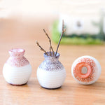 vases résine couleur bleue rose jaune mini paysage décoration jardin moderne