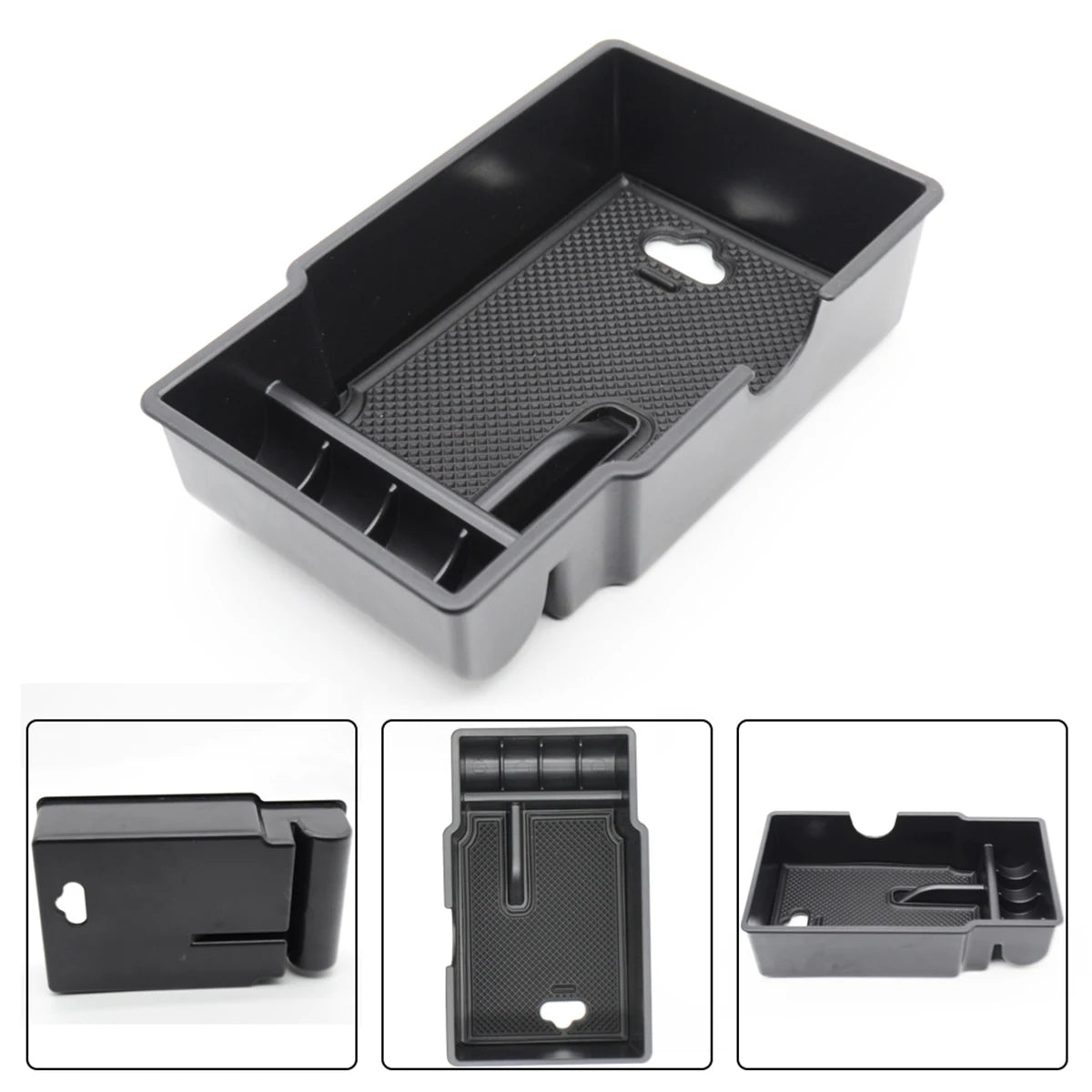 organisateur console centrale noir boite rangement accoudoir plastique abs compartments insert utilitaire.functional