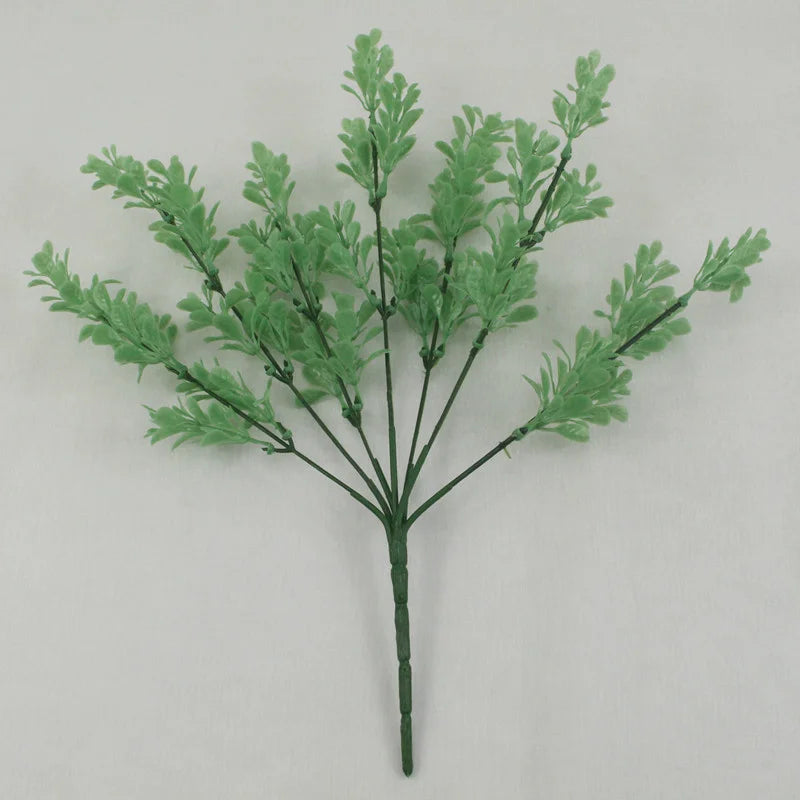 Bouquet artificiel feuilles rondes vert gris décoration intérieure salon jardin naturel rustique decoration cadeau