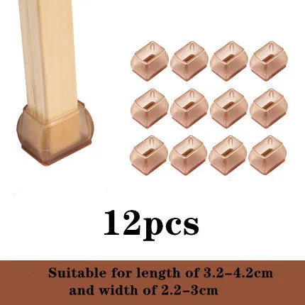 protège pieds chaise silicone antidérapant protection sol feutre moderne adhésif beige marron noiriaux