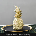 décoration moderne ananas résine noir blanc doré texture fruit chambre