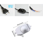 interrupteur lumineux noir blanc moderne e14 e27 variateur switch 1.8m câble électrique prise eu