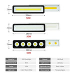 projecteur led moderne 50w noir blanc ip67 cool warm white clipsextérieur
