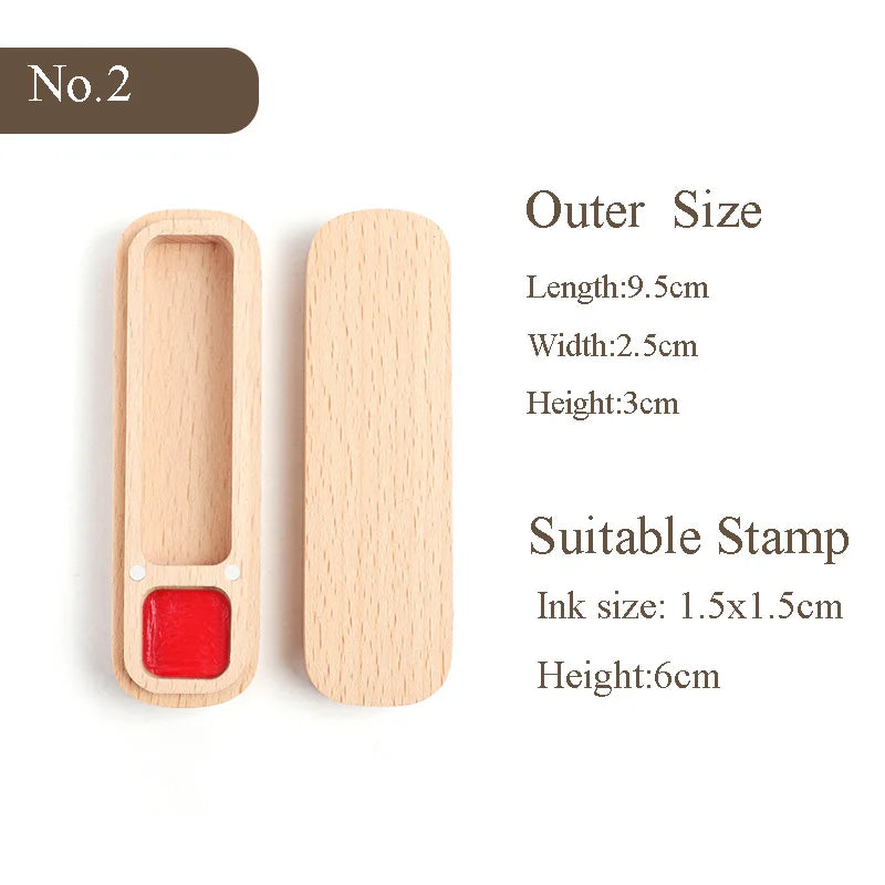organisateur tampons bois naturel encreur support magnétique motif animal sculpté traditionnel artisanal