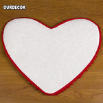 tapis rouge pelucheux coeur moderne résistant antidérapant sol bain chambre adultes