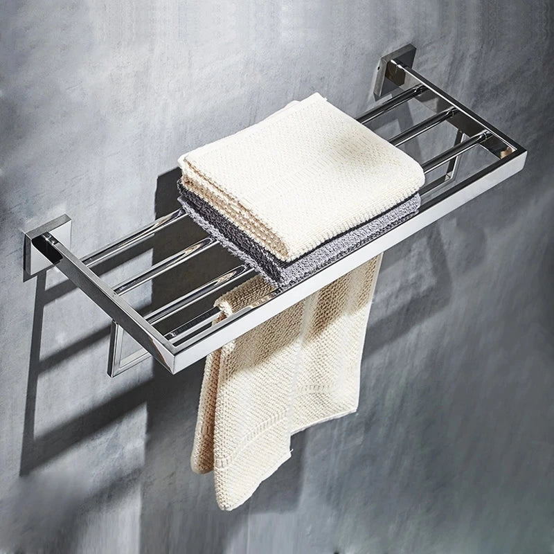 accessoires salle bain chrome modernes porte serviettes porte savon porte téléphone barres crochets vis