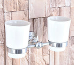 ensemble accessoires salle bain chrome blanc porte savon distributeur brosse wc tasse motif