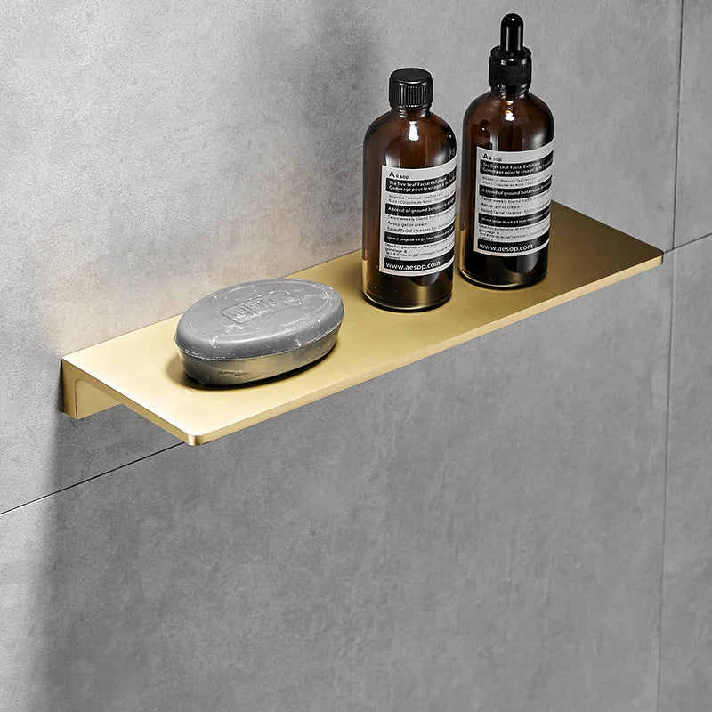 étagère murale or noir moderne étagère cuivre poli or brossé salle bain rangement clips