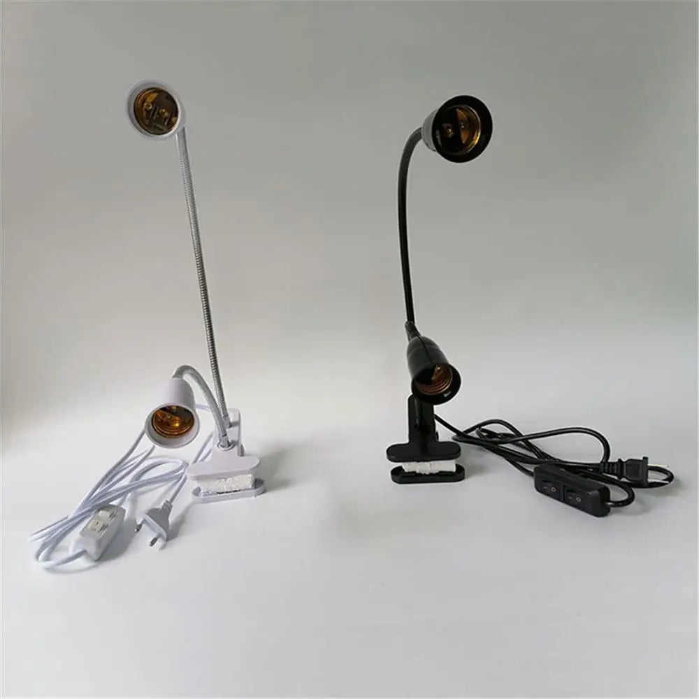 lampe flexible deux lumières pinces clipser blanc noir moderne fonctionnelle