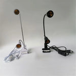 lampe flexible deux lumières pinces clipser blanc noir moderne fonctionnelle