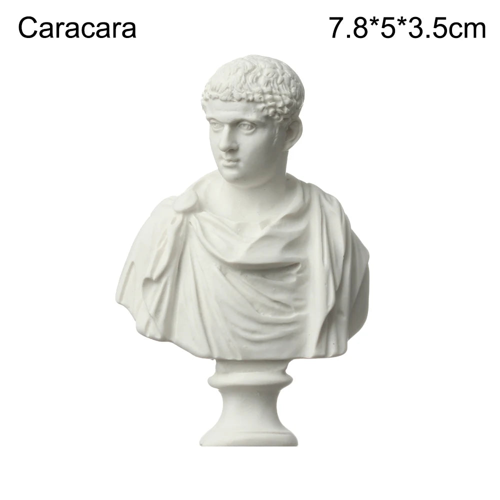 buste sculpté résine blanc détails granuleux classique réaliste décoration intérieureportrait miniature