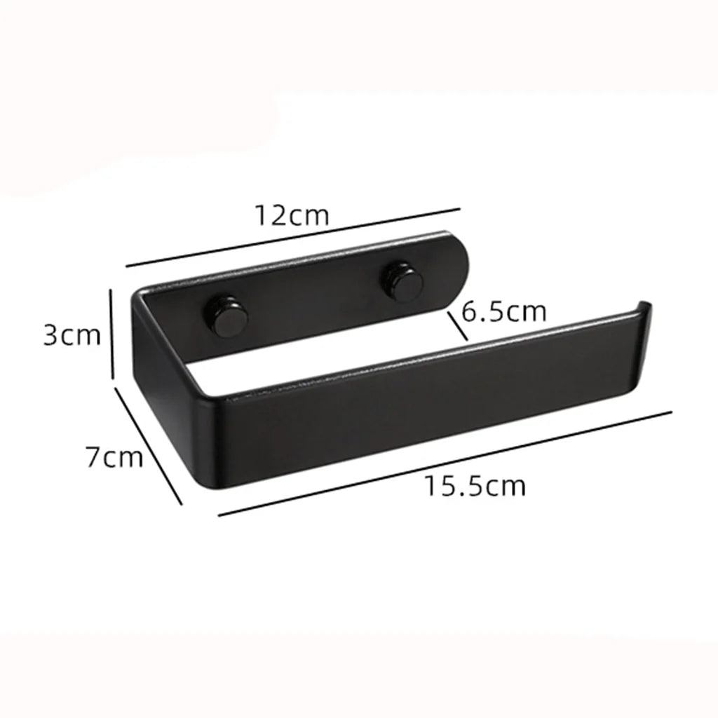 porte serviettes aluminium noir moderne minimaliste vis fixations rangement cuisine salle bains