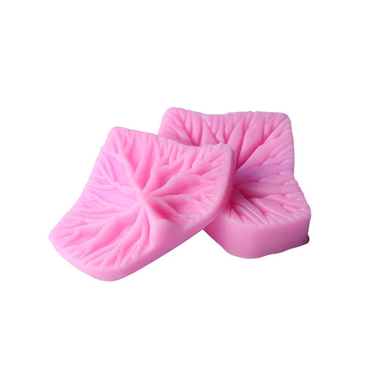 feuilles artificielles silicone vert rose veines plissées decoratives cuisson gâteau artisanal mariage