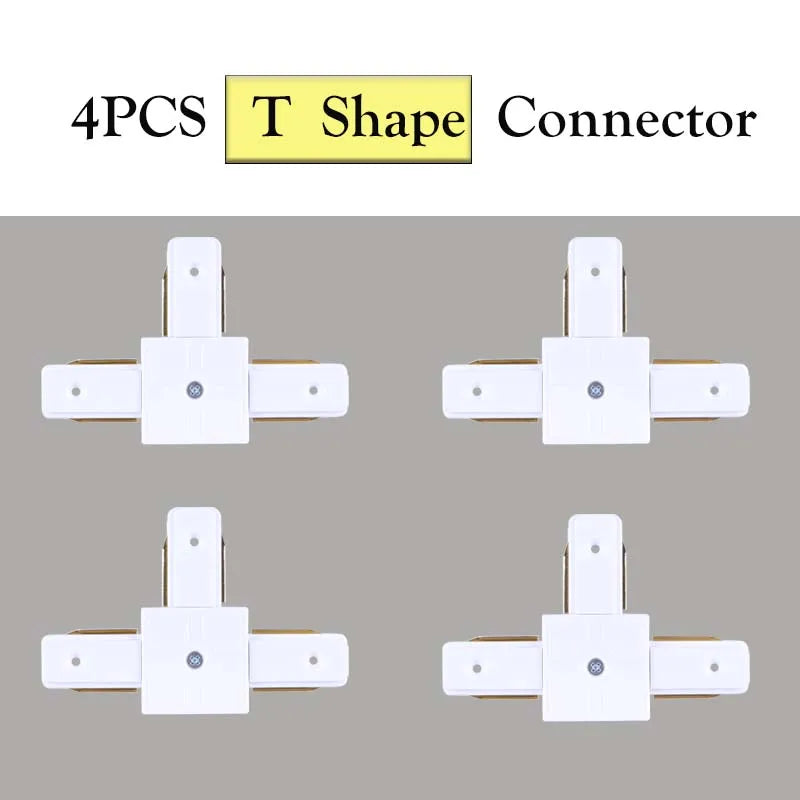 rails traînée led blanc noir lisses modernes connecteurs adaptateurs ampoules led