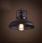 suspension lumineuse industrielle vintage fer noir ampoule led chaîne métallique salon chambrehôtel