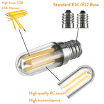 ampoule led filament doré edison réfrigérateur machine coudre base e12 e14