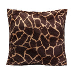 coussin carré moderne imprimé léopard zèbre noir blanc marron beige amovible lavable