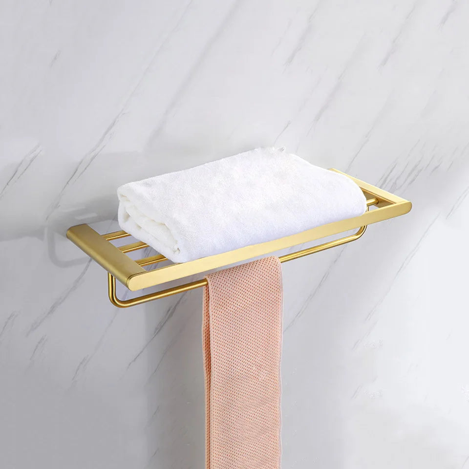 accessoires salle bain doré moderne porte serviettes porte papier toilette porte gobelet porte brosse