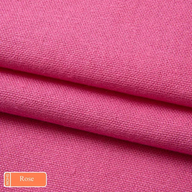 tissu toile coton résistant couture bricolage ameublement textile solide couleur unie 145cm