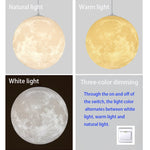 Suspension lumineuse moderne imprimée lunaire blanc beige câble suspendu 15cm 18cm 20cm 25cm