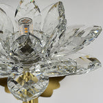 lampe murale or fleur lotus cristal moderne élégante entrée chambre coucher éclairage quotidien fixée