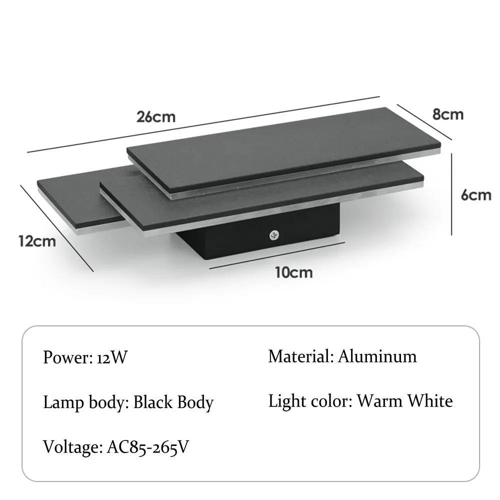 applique murale moderne led blanc noir éclairage quotidien minimaliste fixée mur