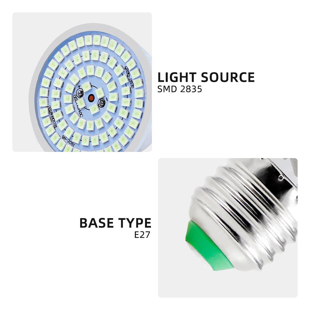 ampoule led uv 48 60 80 leds e27 base smd 2835 modernes 60 249