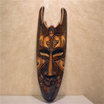 Masque mural en bois sculpté thaïlandais blanc pur