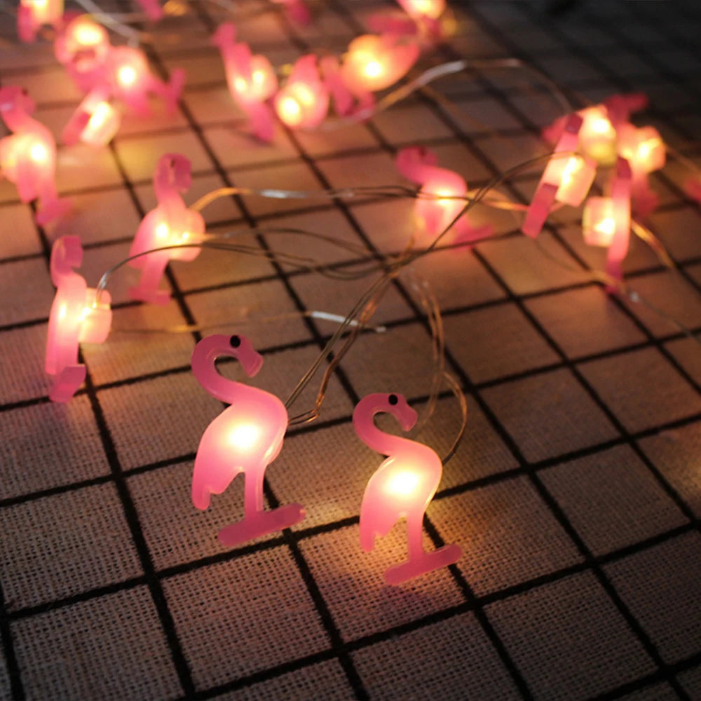 guirlande lumineuse flamingo licorne ananas pastèque étoile sirène multicolore noël festive