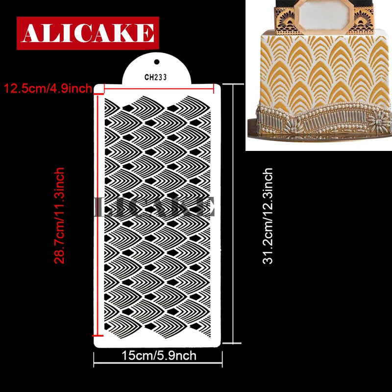 feuille mariage fondant dentelle outil pâtisserie plastique respectueux environnement noir blanc moderne minimaliste