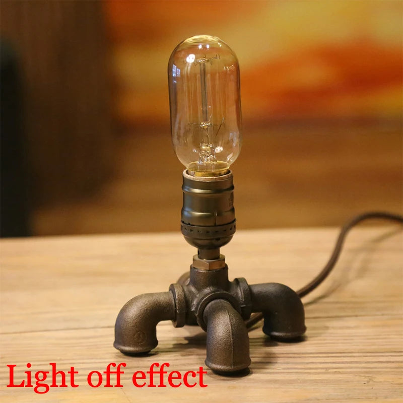 lampe table industrielle vintage bronze doré finition laiton douille E27