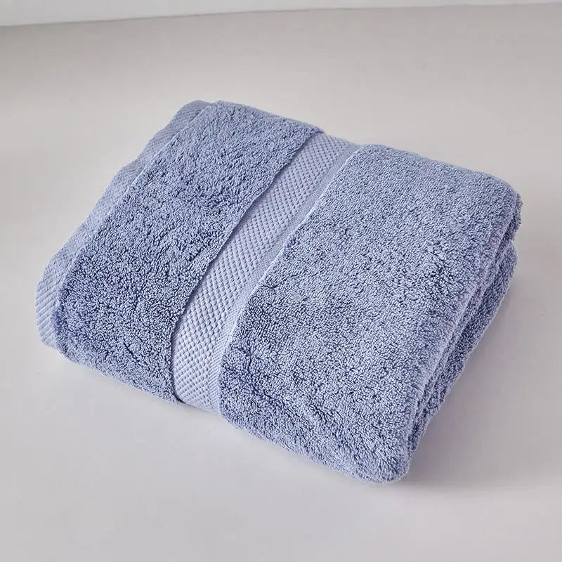 serviettes bain coton égyptien blanc gris bleu absorption rapide séchage rapide lavage machine texture