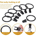 clips rideau métal noir argent nickel mat support draperie moderne barre tension acier inoxydable