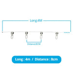 rideau blanc transparent moderne clips fenêtre 2m 4m 6m 8m
