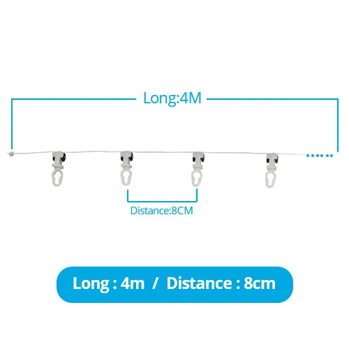 rideau blanc transparent moderne clips fenêtre 2m 4m 6m 8m