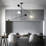 Suspension lumineuse moderne noire circulaire minimaliste fixation chambre salon