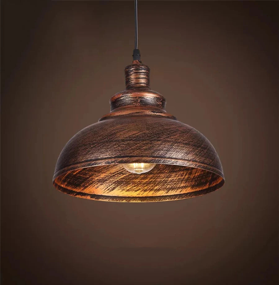 suspension lumineuse industrielle vintage fer noir ampoule led chaîne métallique salon chambrehôtel