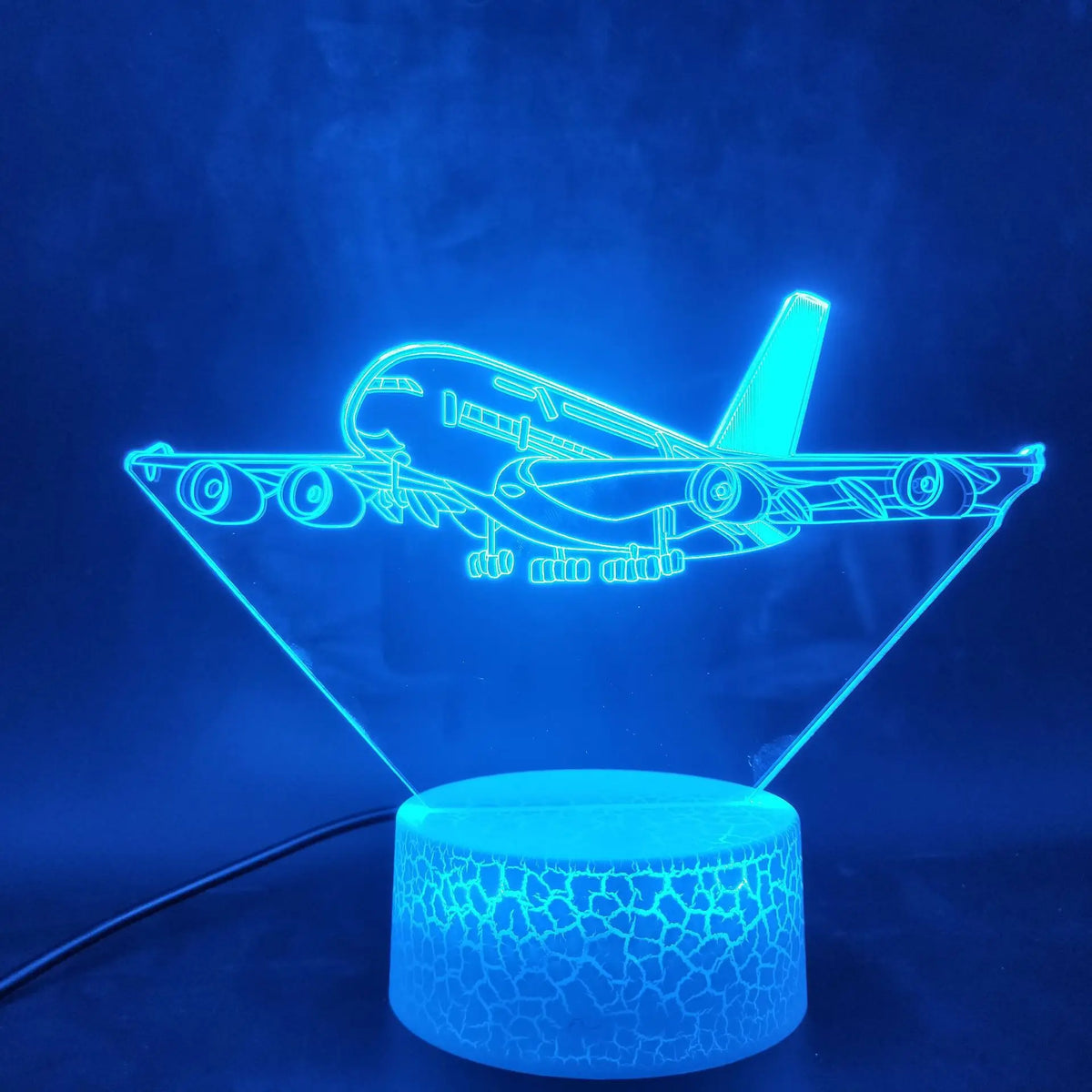 veilleuse led avion imprimé transparent moderne décoration chambre enfant nuit cadeau noël festive