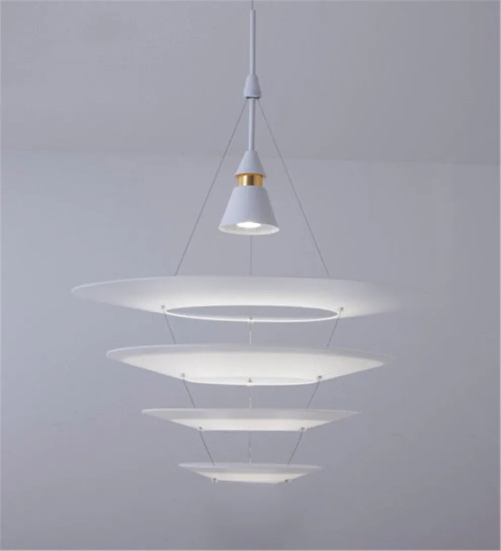 suspension lumineuse blanc moderne acrylique nordique opaque salon chambre