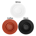 assiettes rondes modernes orange noir blanc solides intérieur extérieur durable polypropylène sans BPA