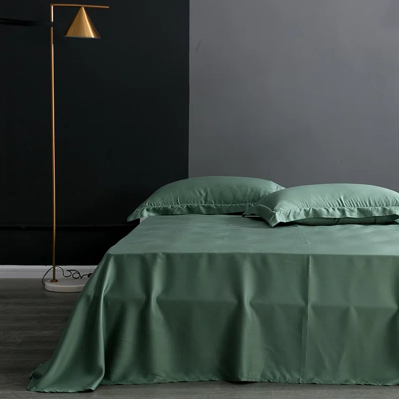 drap plat soie mûrier naturel uni lit double grande taille moderne