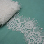 ruban dentelle blanc fleurs motifs géométriques classique polyester nylon maille écologique