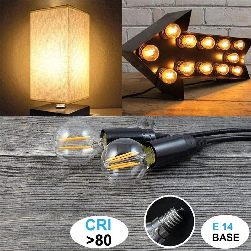 ampoules led filament doré e14 e27 vintage opalescent transparent 40000h 2700k 6500k