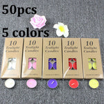 bougies paraffine mariage blanc rouge rose jaune bleu violet simples modernes minimalistes 50 pièces
