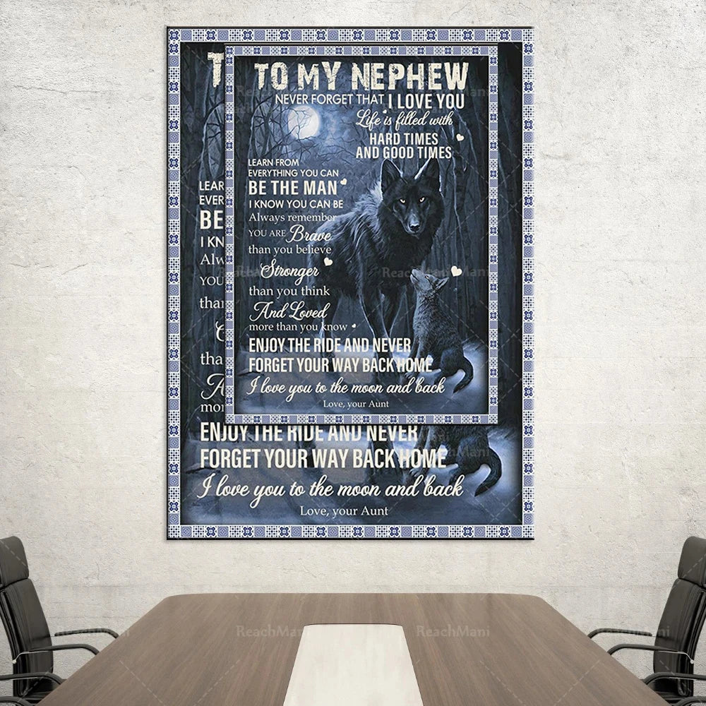 Une affiche émotionnelle pour mon neveu, lui transmettant un message d'amour et d'encouragement à travers les hauts et les bas de la vie.